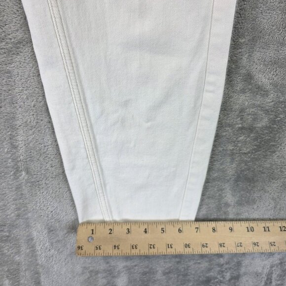 Ted Baker Jeans Womens 26 White High Rise Straight Leg Raw Hem Denim Casual - Picture 7 of 14